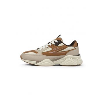 Pantofi sport de piele ecologica cu insertii din material textil Recade