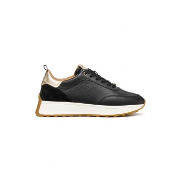 Pantofi sport de piele si piele intoarsa