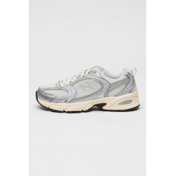 Pantofi sport de plasa cu garnituri de piele ecologica cu 530