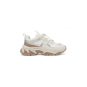 Pantofi sport de plasa cu garnituri de piele ecologica