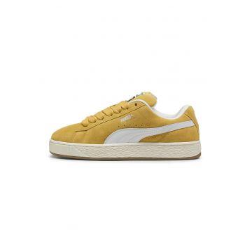 Pantofi sport din piele intoarsa cu insertii de piele