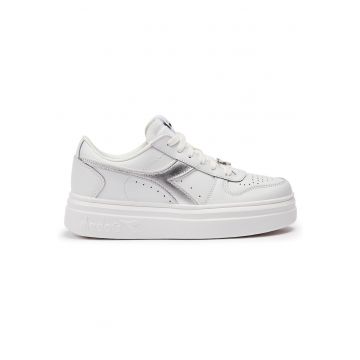 pantofi sport femei - piele naturala - alb - Alb