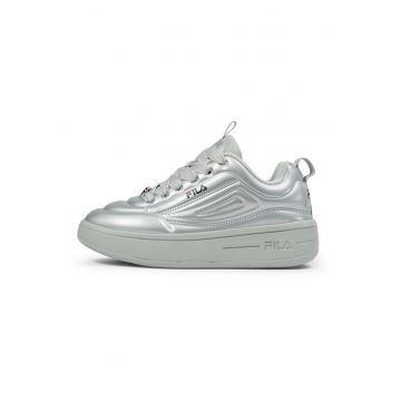 Pantofi sport flatform cu aspect metalic