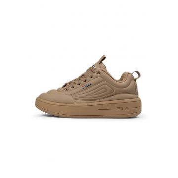 Pantofi sport flatform din piele ecologica si logo Superbubble