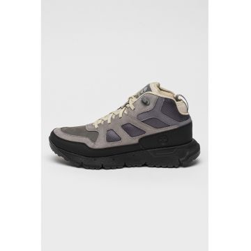 Pantofi sport medii cu siret si garnituri de piele intoarsa Voyager Valley