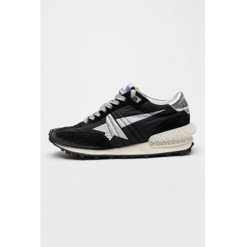 Pantofi sport cu garnituri de piele intoarsa