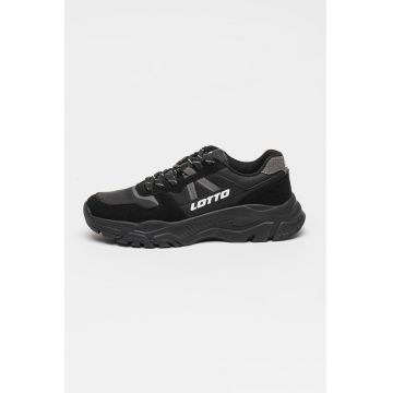 Pantofi sport cu insertii de piele ecologica Motimo