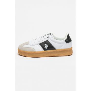 Pantofi sport cu insertii din piele intoarsa