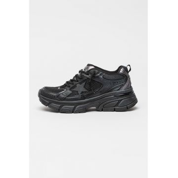 Pantofi sport cu talpa demi-wedge din piele Lightstar