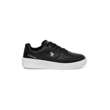 Pantofi sport de piele ecologica cu logo