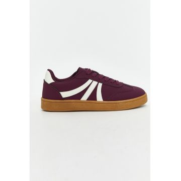 Pantofi sport de piele ecologica cu siret