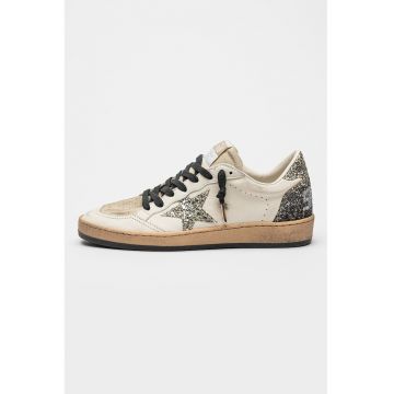 Pantofi sport de piele si piele intoarsa cu detalii stralucitoare Ballstar