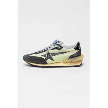 Pantofi sport din material textil cu insertii din piele Marathon