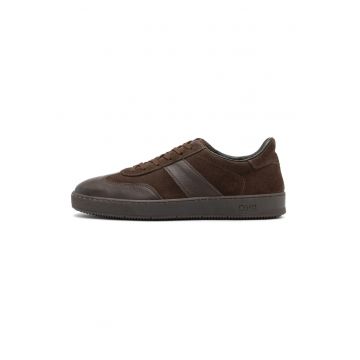 Pantofi sport din piele cu garnituri din piele intoarsa