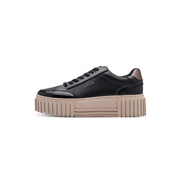 Pantofi sport din piele ecologica cu logo discret