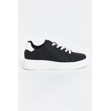 Pantofi sport din piele ecologica cu talpa wedge