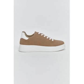 Pantofi sport din piele ecologica cu talpa wedge