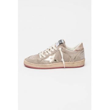 Pantofi sport din piele intoarsa cu aplicatii cu margele Ball Star Double Quarter