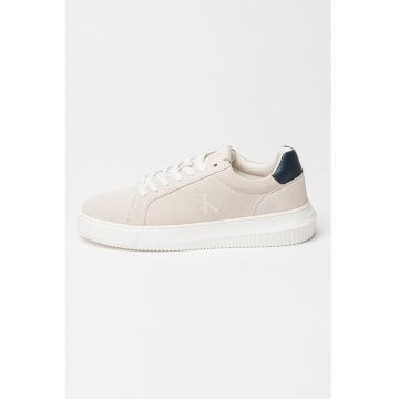 Pantofi sport din piele intoarsa cu aspect masiv si talpa cupsole