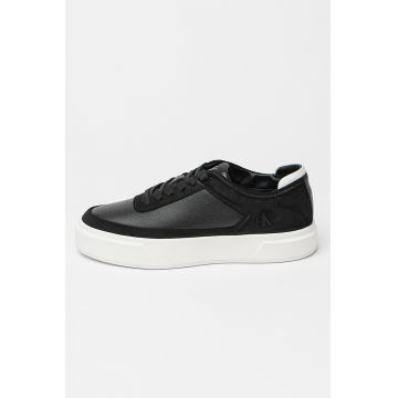 Pantofi sport din piele si piele intoarsa cu logo