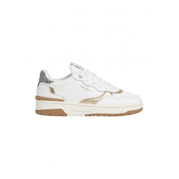 Pantofi sport din piele si piele intoarsa
