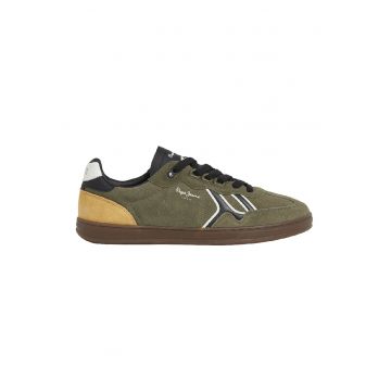 Pantofi sport low-cut din piele intoarsa