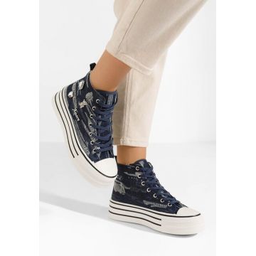 Tenisi cu platformă Alethea denim