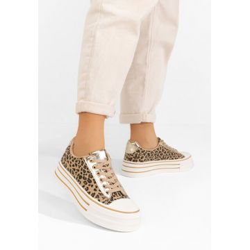 Tenisi cu platformă Lorraine leopard