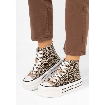 Tenisi cu platformă Trixy leopard