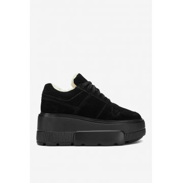 Pantofi dama  5905588966630 - Piele intoarsa - Negru