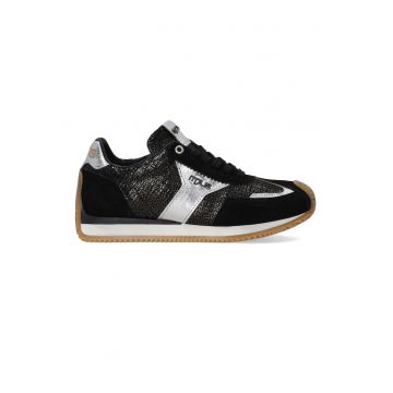 Pantofi sport cu garnituri de piele intoarsa