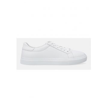 Pantofi sport de piele cu imprimeu uni -