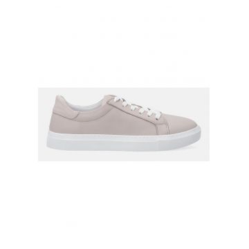 Pantofi sport de piele cu talpa plata