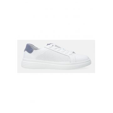 Pantofi sport din piele cu model cu perforatii