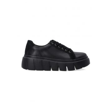 Pantofi sport din piele cu talpa masiva