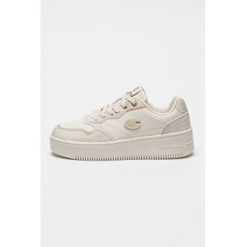 Pantofi sport din piele ecologica cu garnituri contrastante