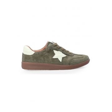 Pantofi sport din piele intoarsa cu detaliu cu stea