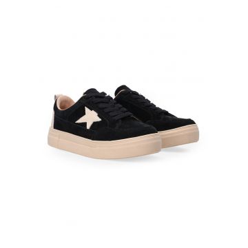 Pantofi sport din piele intoarsa cu detaliu cu stea