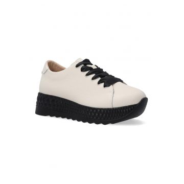 Pantofi sport din piele naturala cu detalii texturate