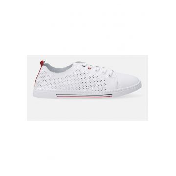 Pantofi sport din piele naturala cu inchidere cu siret