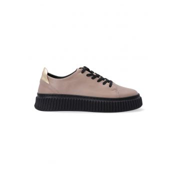 Pantofi sport din piele naturala cu talpa wedge