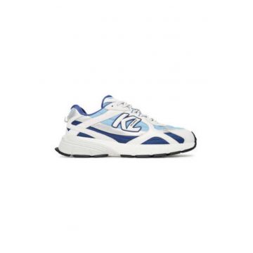 Pantofi sport barbatesti -  piele naturala - alb/albastru