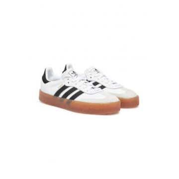 Pantofi sport din piele cu talpa contrastanta