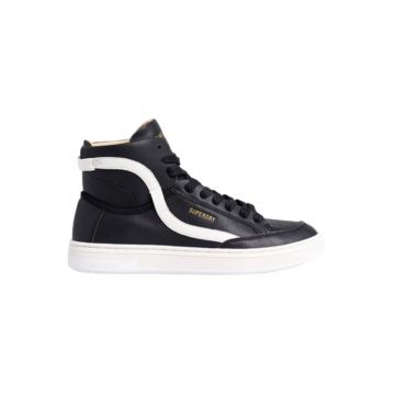 Tenesi din piele ecologica high-top -