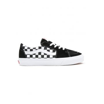 Tenisi cu insertii de piele intoarsa SK8 - Alb/Negru