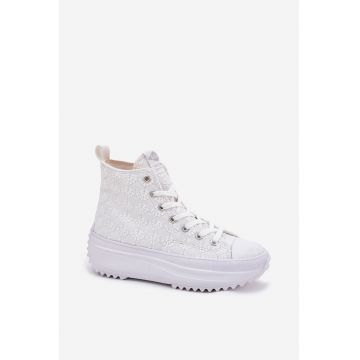 Tenisi dama Lee Cooper LCW-25-31-3461L - inalti - alb - textil