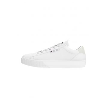 Pantofi sport de piele cu detalii de piele ecologica