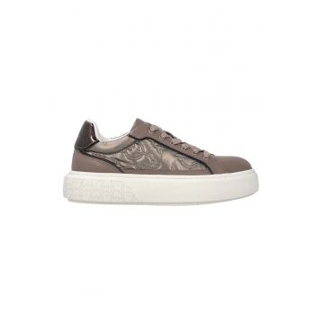 Pantofi sport de piele cu insertii de material textil
