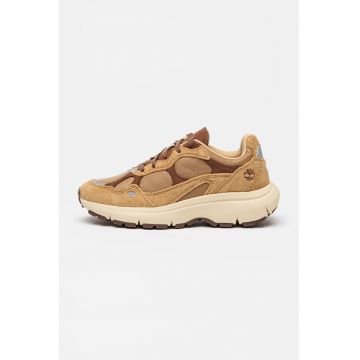 Pantofi sport demi-wedge cu garnituri de piele intoarsa Hazel Lane