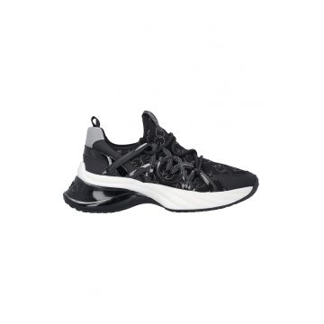 Pantofi sport demi-wedge cu siret